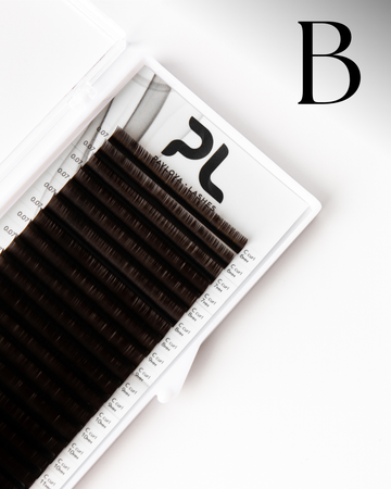 Extensii de gene Black Lashes curbura B - Pavlova Lashes