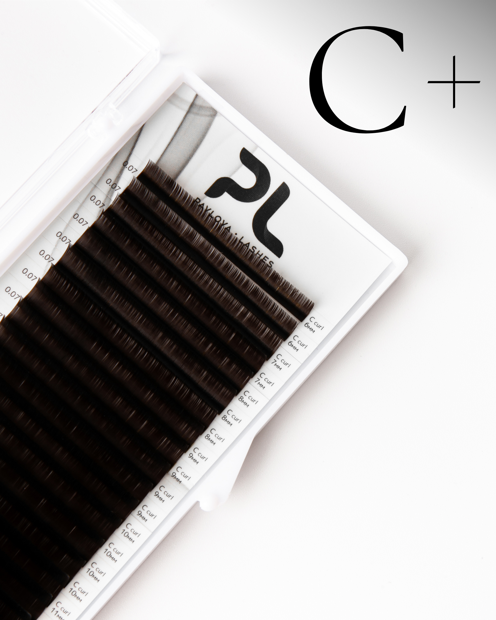 Extensii de gene Black Lashes curbura C+ - Pavlova Lashes