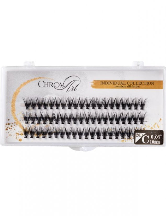 ChromArt Premium Silk Lashes - Curl C - 10 mm - 60 smocuri