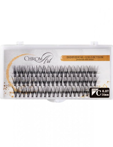 ChromArt Premium Silk Lashes - Curl C - 14 mm - 60 smocuri