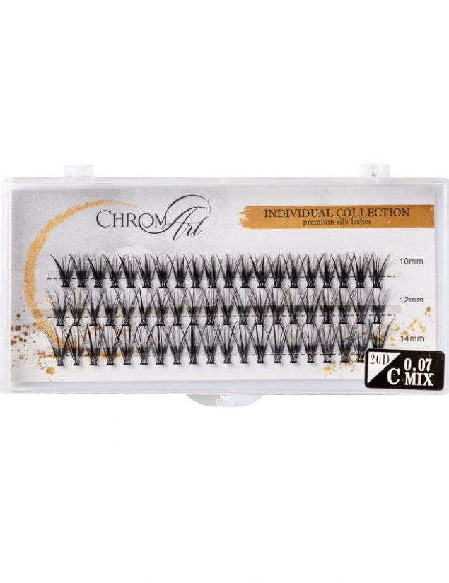 ChromArt Premium Silk Lashes - Curl C - MIX- 60 smocuri