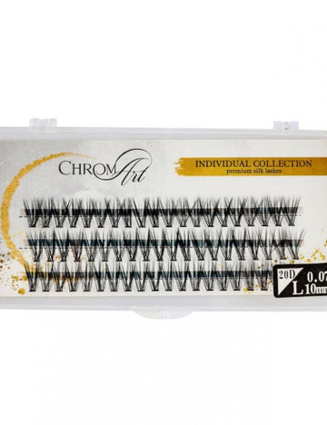 ChromArt Premium Silk Lashes - Curl L - 10mm - 60 smocuri