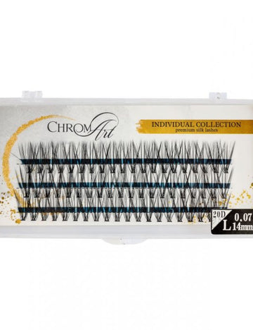 ChromArt Premium Silk Lashes - Curl L - 14mm - 60 smocuri