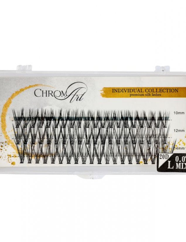 ChromArt Premium Silk Lashes - Curl L - MIX - 60 smocuri