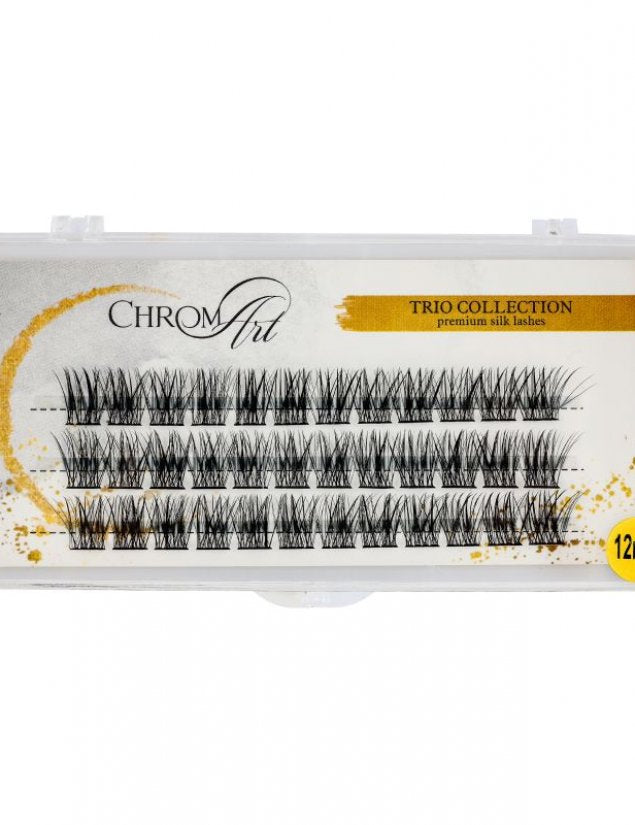 ChromArt Premium Silk Lashes - Trio - 12mm - 60 smocuri
