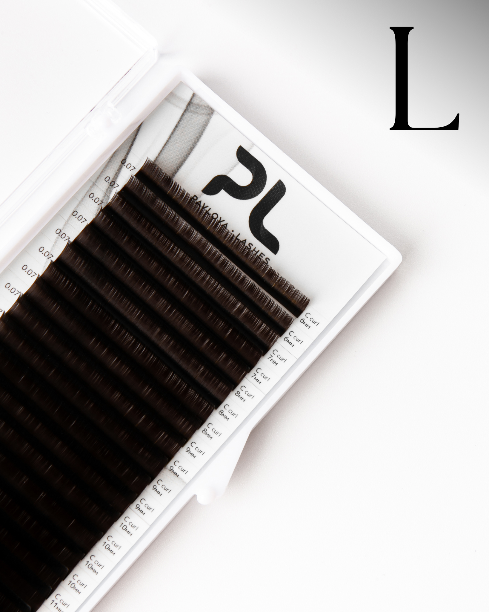 Extensii de gene Black Lashes curbura L - Pavlova Lashes